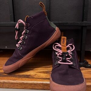 Wildling Tejo Kids Purple Sneakers with Pink Laces